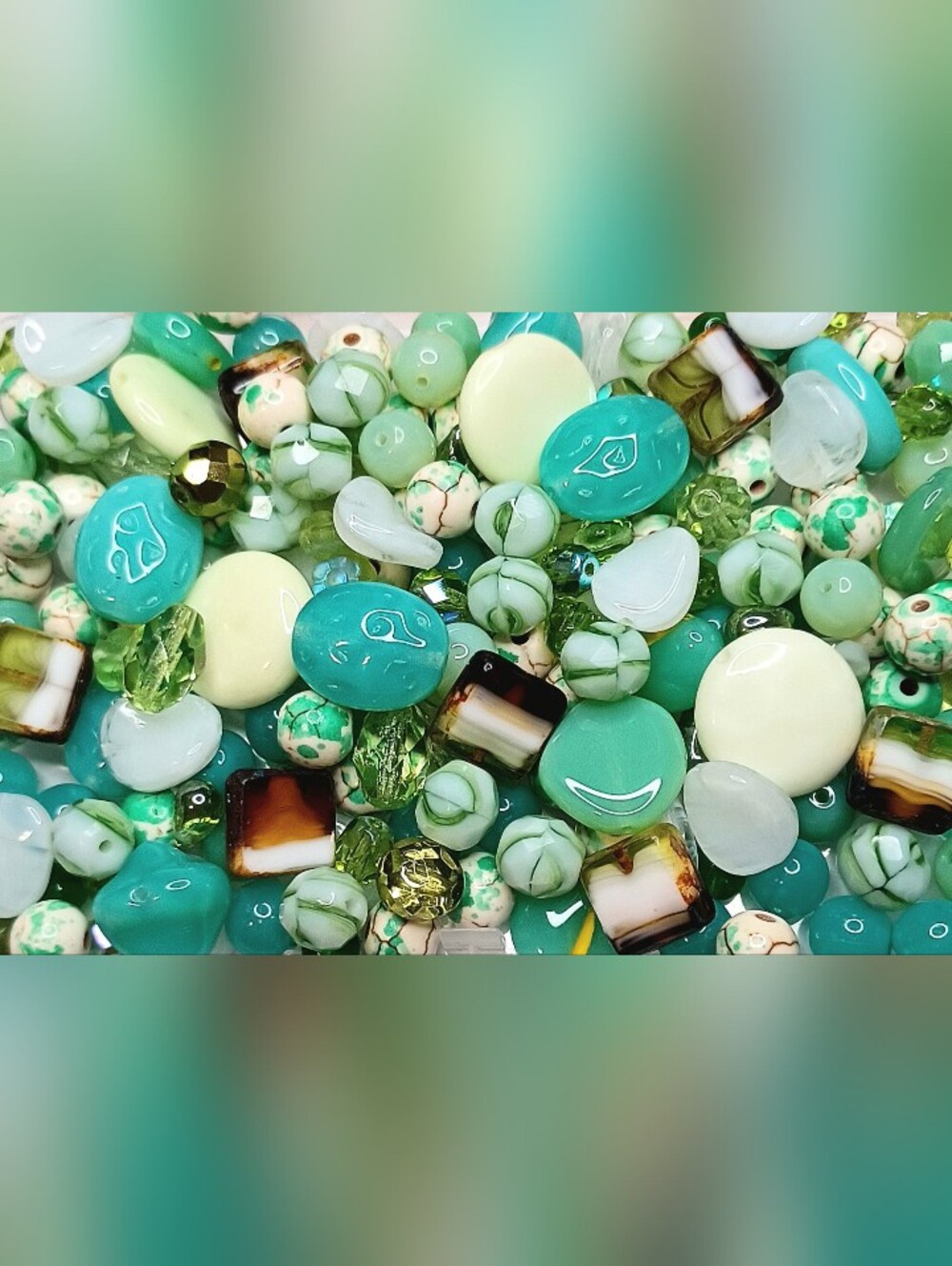 Czech glass beads loose mix 100pcs